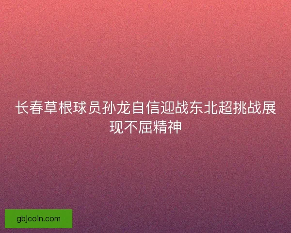 长春草根球员孙龙自信迎战东北超挑战展现不屈精神 长春草根球员孙龙自信迎战东北超挑战展现不屈精神