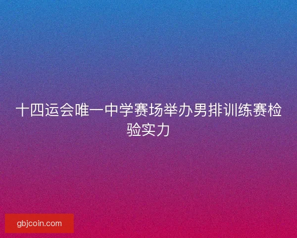 十四运会唯一中学赛场举办男排训练赛检验实力